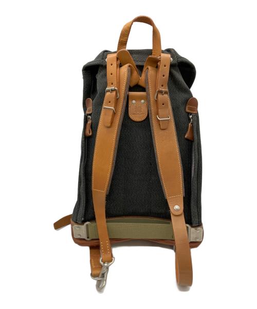 栂（ツガ）栂 (ツガ) リュック グレー×ブラウンの古着・服飾アイテム