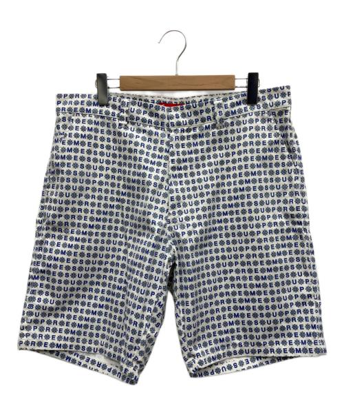 SUPREME（シュプリーム）SUPREME (シュプリーム) ハーフパンツ ブルー×ホワイト サイズ:36の古着・服飾アイテム