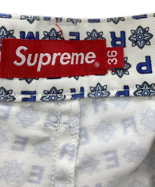 SUPREME（シュプリーム）SUPREME (シュプリーム) ハーフパンツ ブルー×ホワイト サイズ:36の古着・服飾アイテム