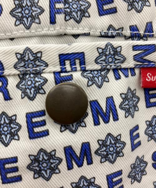 SUPREME（シュプリーム）SUPREME (シュプリーム) ハーフパンツ ブルー×ホワイト サイズ:36の古着・服飾アイテム