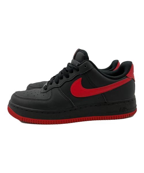NIKE（ナイキ）NIKE (ナイキ) AIR FORCE 1 '07 BLACK/UNIVERSITY RED-BLACK ブラック×レッド サイズ:26.5cmの古着・服飾アイテム