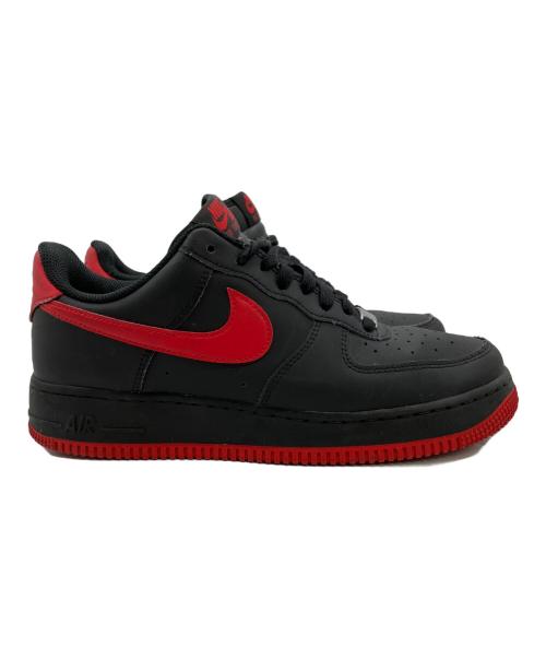 NIKE（ナイキ）NIKE (ナイキ) AIR FORCE 1 '07 BLACK/UNIVERSITY RED-BLACK ブラック×レッド サイズ:26.5cmの古着・服飾アイテム