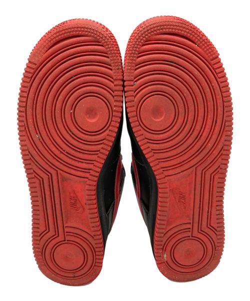 NIKE（ナイキ）NIKE (ナイキ) AIR FORCE 1 '07 BLACK/UNIVERSITY RED-BLACK ブラック×レッド サイズ:26.5cmの古着・服飾アイテム