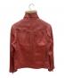 BURBERRY BLACK LABEL (バーバリーブラックレーベル) レザージャケット レッド サイズ:M：15000円
