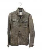 DIESELディーゼル）の古着「ラムレザージャケット」｜グレー
