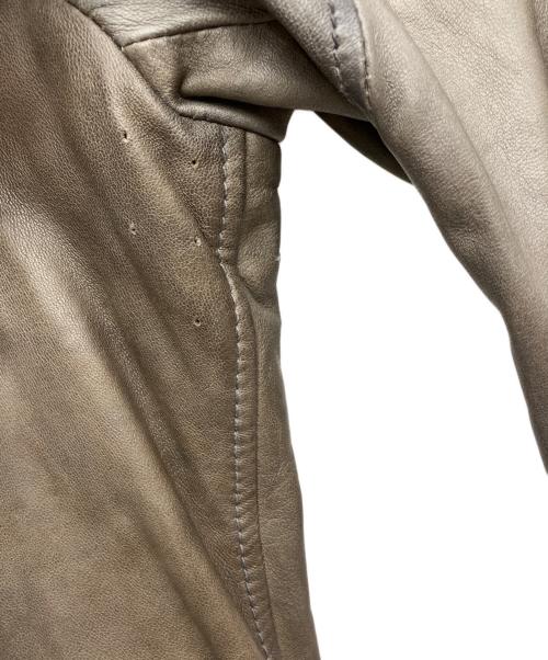 DIESEL（ディーゼル）DIESEL (ディーゼル) ラムレザージャケット グレー サイズ:Sの古着・服飾アイテム