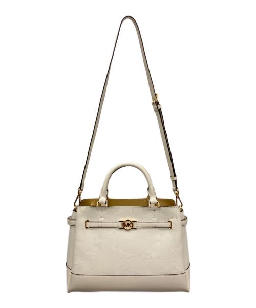 MICHAEL KORS（マイケル・コース）MICHAEL KORS (マイケル・コース) REED センタージップ ベルテッド サッチェル スモール ホワイトの古着・服飾アイテム