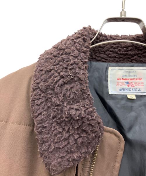 AVIREX（アヴィレックス）AVIREX (アヴィレックス) フライトジャケット ブラウン サイズ:XLの古着・服飾アイテム