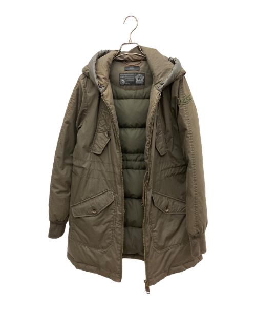 DIESEL（ディーゼル）DIESEL (ディーゼル) ダウンジャケット カーキ サイズ:Mの古着・服飾アイテム