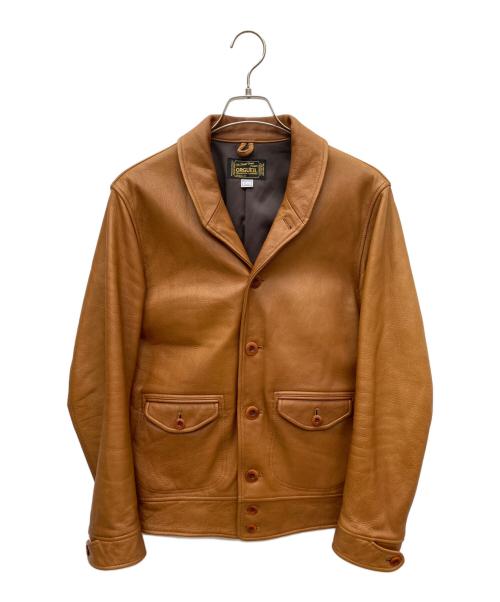 ORGUEIL（オルゲイユ）ORGUEIL (オルゲイユ) カウレザージャケット ブラウン サイズ:SIZE 40の古着・服飾アイテム