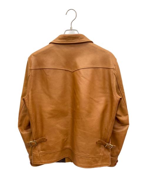 ORGUEIL（オルゲイユ）ORGUEIL (オルゲイユ) カウレザージャケット ブラウン サイズ:SIZE 40の古着・服飾アイテム