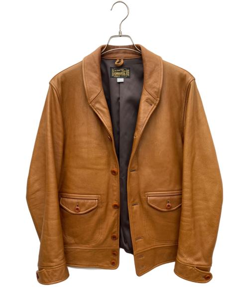 ORGUEIL（オルゲイユ）ORGUEIL (オルゲイユ) カウレザージャケット ブラウン サイズ:SIZE 40の古着・服飾アイテム
