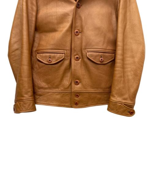 ORGUEIL（オルゲイユ）ORGUEIL (オルゲイユ) カウレザージャケット ブラウン サイズ:SIZE 40の古着・服飾アイテム