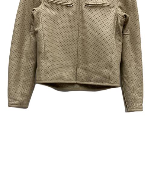 KADOYA（カドヤ）KADOYA (カドヤ) パンチングレザージャケット ベージュ サイズ:SIZE Lの古着・服飾アイテム