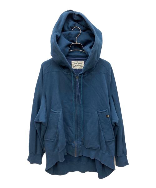 Vivienne Westwood ANGLOMANIA（ヴィヴィアンウエストウッドアングロマニア）VIVIENNE WESTWOOD ANGLOMANIA (ヴィヴィアンウエストウッドアングロマニア) ジップパーカー ブルー サイズ:SIZE 38の古着・服飾アイテム