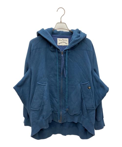 Vivienne Westwood ANGLOMANIA（ヴィヴィアンウエストウッドアングロマニア）VIVIENNE WESTWOOD ANGLOMANIA (ヴィヴィアンウエストウッドアングロマニア) ジップパーカー ブルー サイズ:SIZE 38の古着・服飾アイテム
