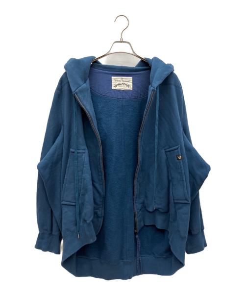 Vivienne Westwood ANGLOMANIA（ヴィヴィアンウエストウッドアングロマニア）VIVIENNE WESTWOOD ANGLOMANIA (ヴィヴィアンウエストウッドアングロマニア) ジップパーカー ブルー サイズ:SIZE 38の古着・服飾アイテム