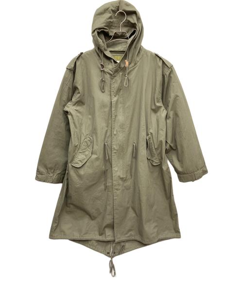 HOUSTON（ヒューストン）HOUSTON (ヒューストン) モッズコート オリーブ サイズ:MEDIUM REGULARの古着・服飾アイテム