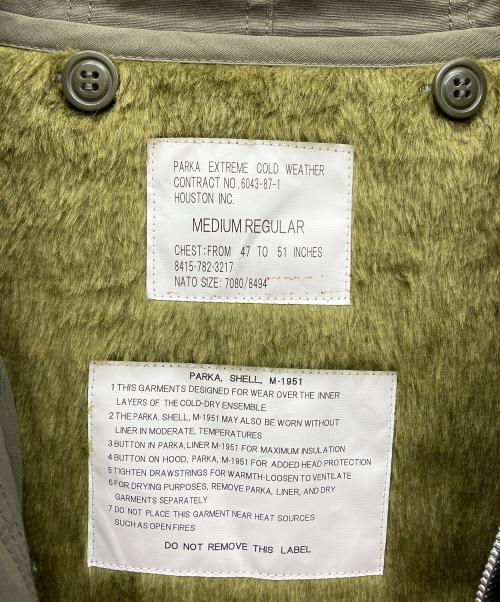 HOUSTON（ヒューストン）HOUSTON (ヒューストン) モッズコート オリーブ サイズ:MEDIUM REGULARの古着・服飾アイテム