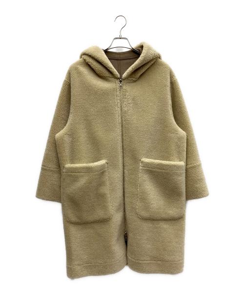 ETRE（エトレ）ETRE (エトレ) リバーシブルフーディーボアコート ブラウン サイズ:Sの古着・服飾アイテム