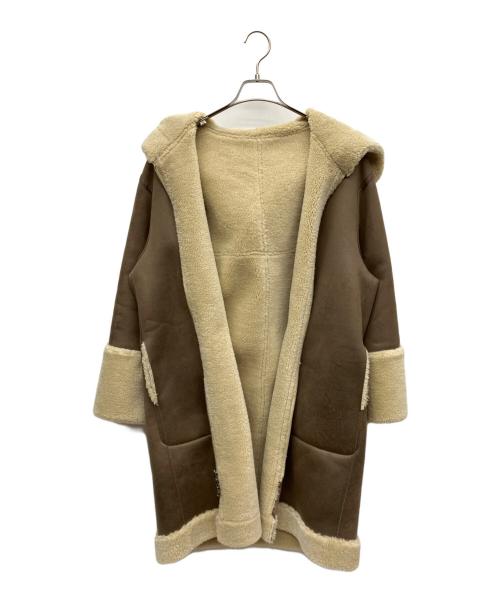 ETRE（エトレ）ETRE (エトレ) リバーシブルフーディーボアコート ブラウン サイズ:Sの古着・服飾アイテム