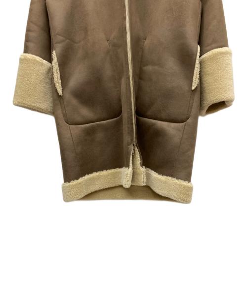 ETRE（エトレ）ETRE (エトレ) リバーシブルフーディーボアコート ブラウン サイズ:Sの古着・服飾アイテム