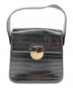 Salvatore Ferragamoサルヴァトーレ フェラガモ）の古着「クロコ型押しハンドバッグ」｜ブラック