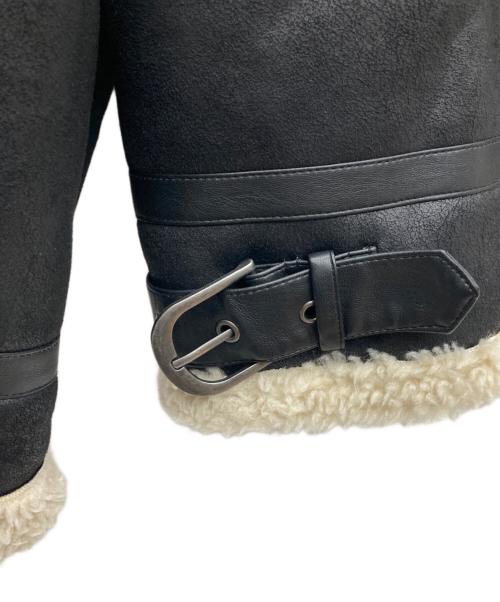 UNGRID（アングリッド）UNGRID (アングリッド) フェイクムートンボアブルゾン ブラック サイズ:Sの古着・服飾アイテム