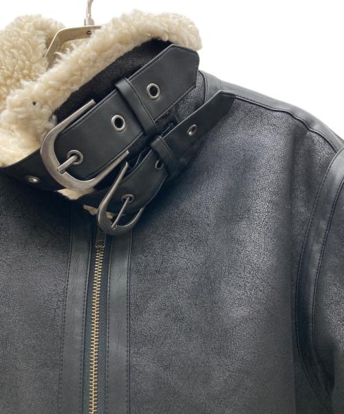 UNGRID（アングリッド）UNGRID (アングリッド) フェイクムートンボアブルゾン ブラック サイズ:Sの古着・服飾アイテム