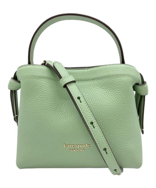 Kate Spade（ケイトスペード）Kate Spade (ケイトスペード) ノット ミニ クロスボディ トート ライトグリーンの古着・服飾アイテム