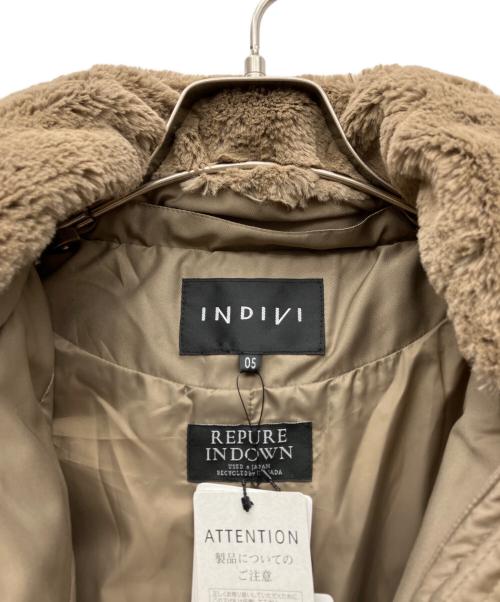 INDIVI（インディヴィ）INDIVI (インディヴィ) ダウンジャケット ブラウン サイズ:05 未使用品の古着・服飾アイテム