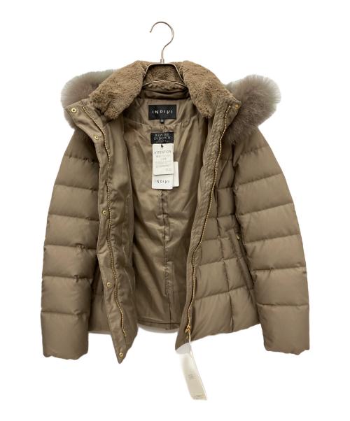 INDIVI（インディヴィ）INDIVI (インディヴィ) ダウンジャケット ブラウン サイズ:05 未使用品の古着・服飾アイテム