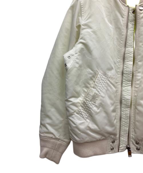 DIESEL（ディーゼル）DIESEL (ディーゼル) リバーシブルダメージ加工MA-1ジャケット ホワイト×イエロー サイズ:XSの古着・服飾アイテム