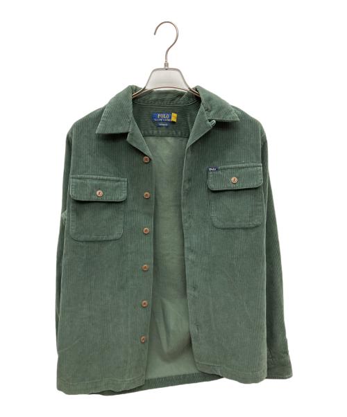 POLO RALPH LAUREN（ポロ・ラルフローレン）POLO RALPH LAUREN (ポロ・ラルフローレン) classic fit corduroy camp shirt グリーン サイズ:XSの古着・服飾アイテム