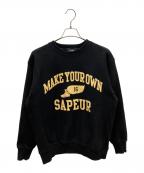 SAPEurサプール）の古着「WING FOOT スウェット」｜ブラック