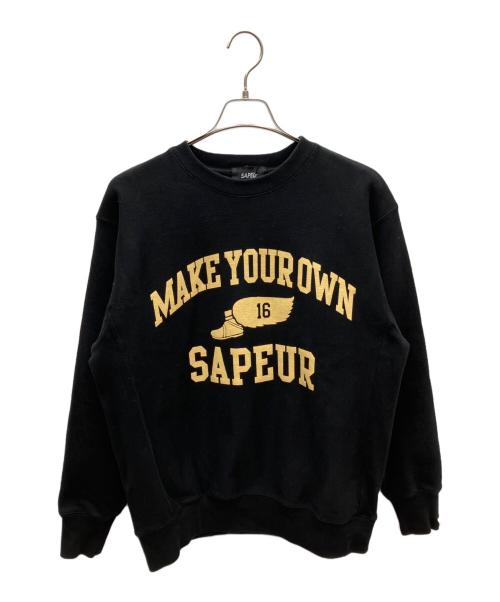 SAPEur（サプール）SAPEur (サプール) WING FOOT スウェット ブラック サイズ:Mの古着・服飾アイテム