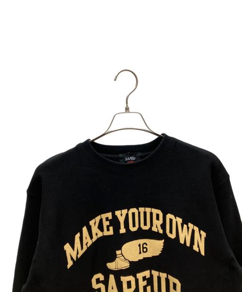 SAPEur（サプール）SAPEur (サプール) WING FOOT スウェット ブラック サイズ:Mの古着・服飾アイテム