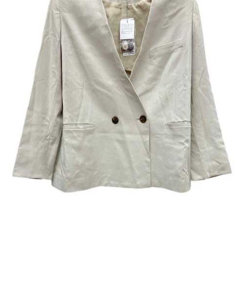 theory luxe（セオリーリュクス）theory luxe (セオリーリュクス) ノーカラージャケット グレー サイズ:SIZE 38の古着・服飾アイテム