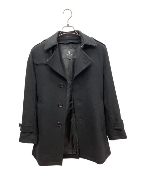 BLACK LABEL CRESTBRIDGE（ブラックレーベル クレストブリッジ）BLACK LABEL CRESTBRIDGE (ブラックレーベル クレストブリッジ) ウールコート ブラック サイズ:Sの古着・服飾アイテム