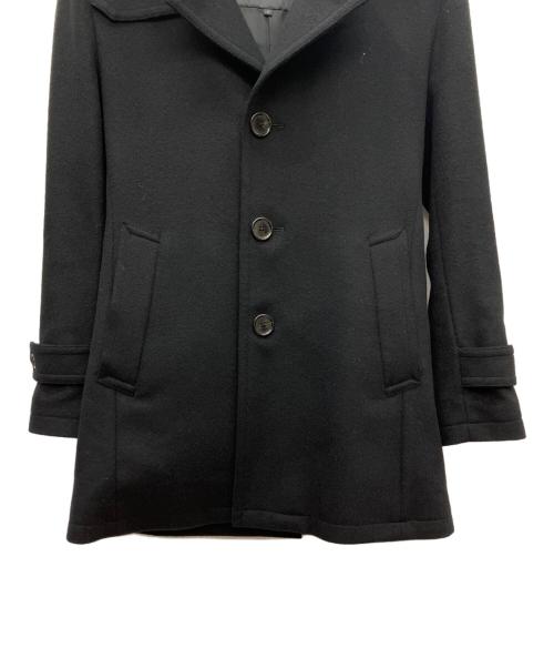 BLACK LABEL CRESTBRIDGE（ブラックレーベル クレストブリッジ）BLACK LABEL CRESTBRIDGE (ブラックレーベル クレストブリッジ) ウールコート ブラック サイズ:Sの古着・服飾アイテム