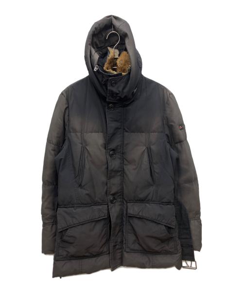 PEUTEREY（ピューテリー）PEUTEREY (ピューテリー) ラビットファー付ダウンジャケット グレー サイズ:Sの古着・服飾アイテム