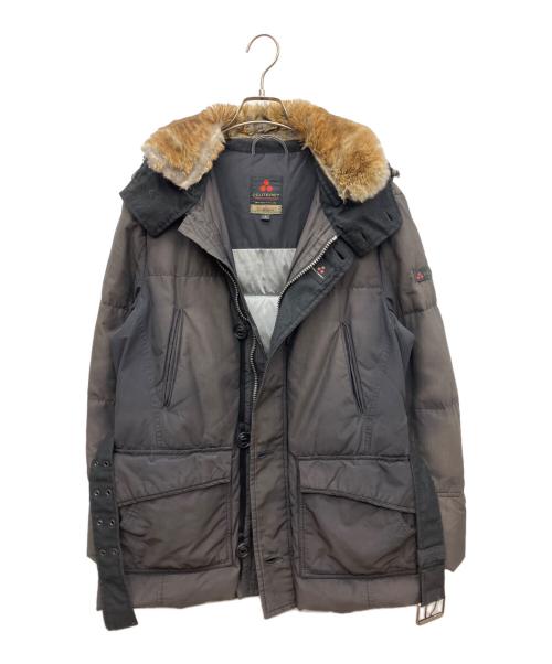 PEUTEREY（ピューテリー）PEUTEREY (ピューテリー) ラビットファー付ダウンジャケット グレー サイズ:Sの古着・服飾アイテム