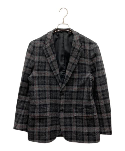 U.A. GreenLabelRelaxing（ユナイテッドアローズグリーンレーベル リラクシング）U.A. GreenLabelRelaxing (ユナイテッドアローズグリーンレーベル リラクシング) ウールテーラードジャケット グレー×ブラック サイズ:Lの古着・服飾アイテム