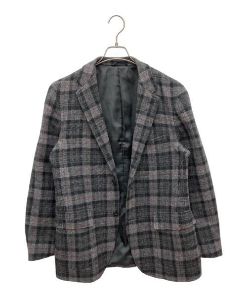 U.A. GreenLabelRelaxing（ユナイテッドアローズグリーンレーベル リラクシング）U.A. GreenLabelRelaxing (ユナイテッドアローズグリーンレーベル リラクシング) ウールテーラードジャケット グレー×ブラック サイズ:Lの古着・服飾アイテム