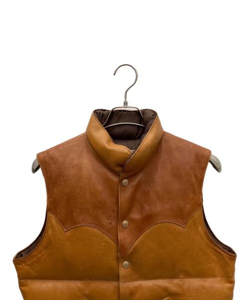 california mfg co（カリフォルニアマニュファクチュアリング）california mfg co (カリフォルニアマニュファクチュアリング) レザーベスト ブラウン サイズ:Mの古着・服飾アイテム