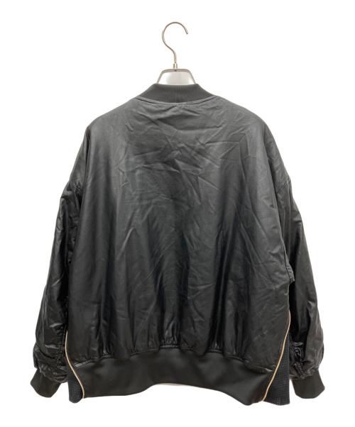 adidas（アディダス）adidas (アディダス) フェイクレザーブルゾン ブラック サイズ:Sの古着・服飾アイテム