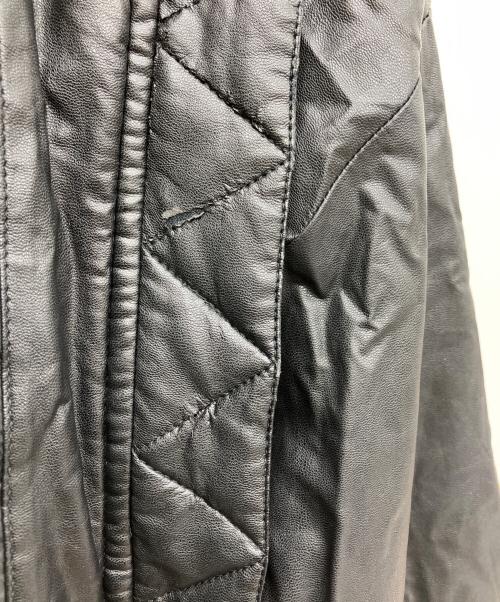 adidas（アディダス）adidas (アディダス) フェイクレザーブルゾン ブラック サイズ:Sの古着・服飾アイテム