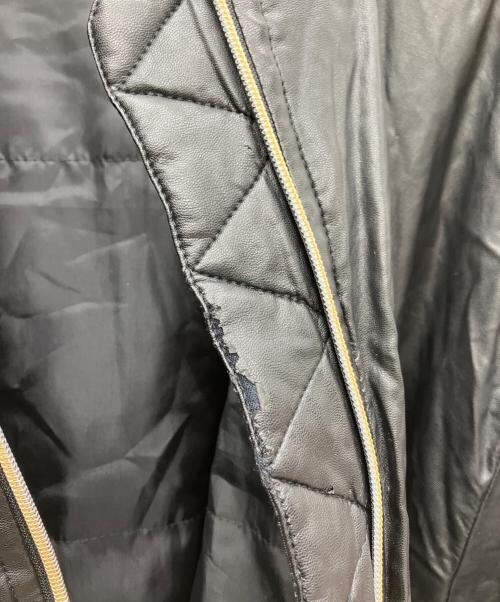 adidas（アディダス）adidas (アディダス) フェイクレザーブルゾン ブラック サイズ:Sの古着・服飾アイテム