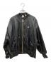 adidas（アディダス）の古着「フェイクレザーブルゾン」｜ブラック