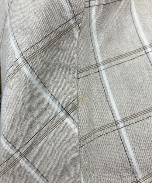 BALLSEY（ボールジィ）BALLSEY (ボールジィ) ハイブリッドストレッチ ベルテッドノーカラージャケット ベージュ サイズ:36の古着・服飾アイテム